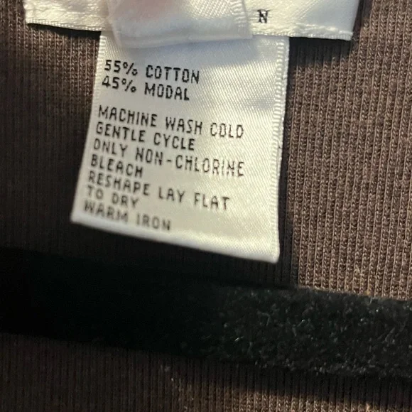 Talbots Brown Tie Front Hooded Long Sleeve Top - Picture 5 of 5